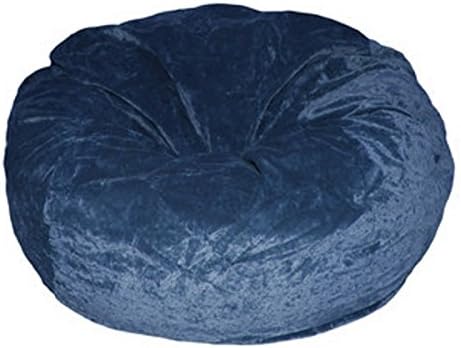 1 PC Classic Fully Comfortable &amp; Washable Velvet Bean Bag Cover Without Beans 28"x28"x19" NAVY BLUE