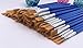 SUNKISTY Children's Art Paintbrushes, Little Painting Brushes with Plastic Handle for Kids Blue (Blue 50Pcs)