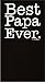 ThisWear Father's Day Gift Best Papa Ever Funny Apron for Kitchen Two Pocket Apron for Grandpa or Dad Black
