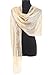MissShorthair Womens Wedding Evening Wrap Shawl Glitter Metallic Prom Party Scarf with Fringe (onesize, 23 color)