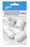 Ateco 398 Standard Plastic Couplers, for Use Cake Decorating Tubes and Bags, Set of 4, 4 Count, White