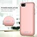 Battery Case for iPhone 8/7, Feob 6000mAh Portable Rechargeable Charger Case Extended Battery Pack for Apple iPhone 8 & iPhone 7 Protective Charging Case Ultra Slim(4.7 inch)(Rose Gold)