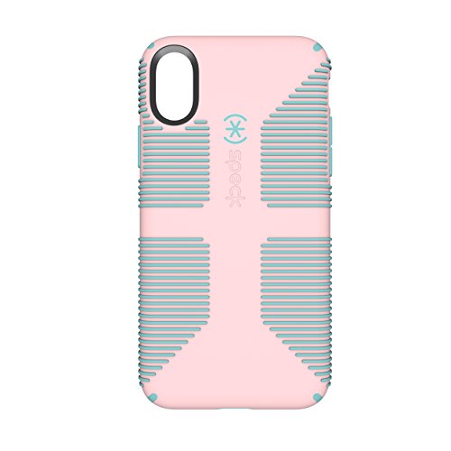 Speck Products CandyShell Grip Cell Phone Case for iPhone X - Quartz Pink/River Blue