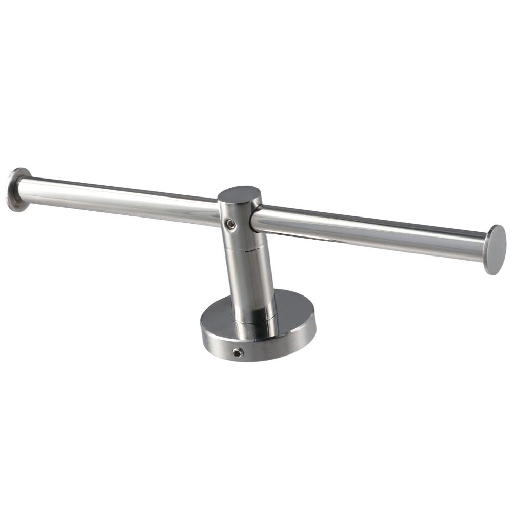 Upluckey Stainless Steel Tissue Holder Brushed Nickel Contemporary 2 in 1 Paper Roll Holder Wall Mounted Toilet Paper Dispenser for Bathroom