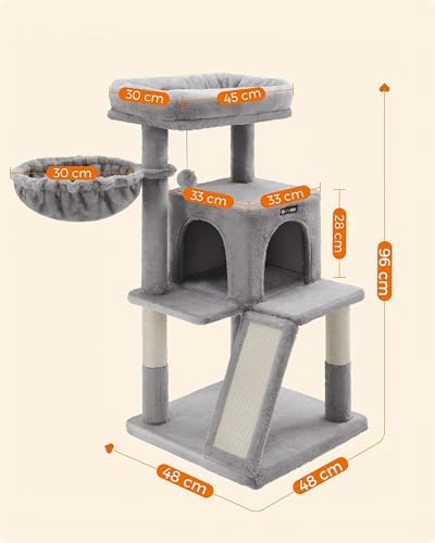 Árbol de Gatos, Torre para Gatos Grandes, Gris Claro PCT51W