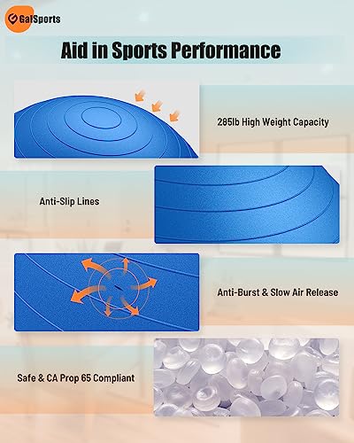 GalSports Anti-Burst Slip Resistant Stability Ball - Swiss Ball for Home Gym & Physical Therapy