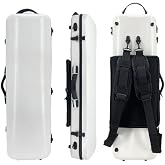 YoungMonic 4/4 Full Size Violin Case Carbon Fiber Rectangular Code Lock Box Lightweight Colourful Case with Strong Strap Violin Bag