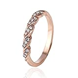Women Girls Wedding Engagement Anniversary Rings Cuekondy Twisted Shape Diamond Stackable Statement Ring for Party Jewelry Size 5-10 (Multicolor, 7)