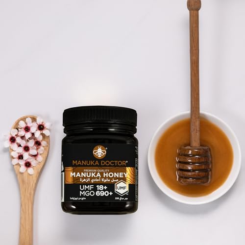 MANUKA DOCTOR - UMF 18+ MGO 690+ Manuka Honey Premium Quality Monofloral. 100% Pure New Zealand Honey. Certified. Guaranteed. RAW. Non-GMO (250g)