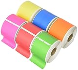 6 Rolls 2.312x4 Color Dymo Compatible 30256 Shipping Labels