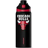Hydrapeak x NBA Officially Licensed Chicago Bulls Oasis 32 oz Water Bottle with Chug Lid Push Button, Stainless Steel Water Bottle No Straw, 32 oz Insulated Water Bottle