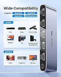 llano HDMI 2.1 Switch, HDMI Auto Switcher 4K@120Hz