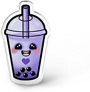 Purple Boba Tea Pin - Flair, Kei, Pastel Grunge Style, Soft Grunge Pin, Kawaii Bubble Tea, Pastel Aesthetic