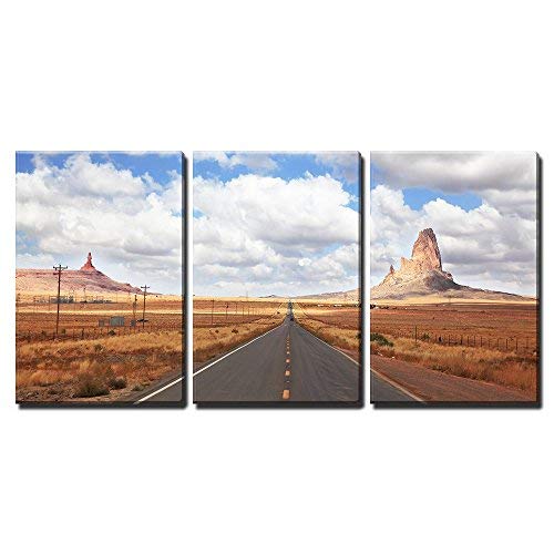 Gorgeous American Highway Monument Valley in Utah on a Cloudy Windy Day Home Art x3 Panels