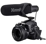 Comica CVM-V30 Shotgun Camera Microphone Super-Cardioid Directional Condenser Photography Interview Lightweight Video Microphone for Nikon DSLR and Fit 3.5mm Port Canon Cameras(Black)