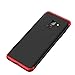 Galaxy A8 2018 Case, HONTECH 3 in 1 360 Full Protection Thin Hard Cover for Samsung Galaxy A8 2018 (Black)