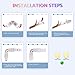 Nexillumi L Shape 2-pin 8mm Width LED Strip Connectors Angle Adjustable(90-180 Degrees) for 3528/2835 LED Strip Lights (10Pcs)