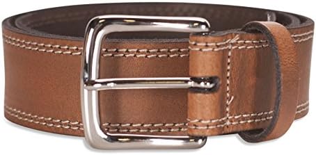 Hawkdale Mens Genuine Leather Belt Jeans Trousers Belts with Stitched Edge Design - 1.5'' Width # 870-400