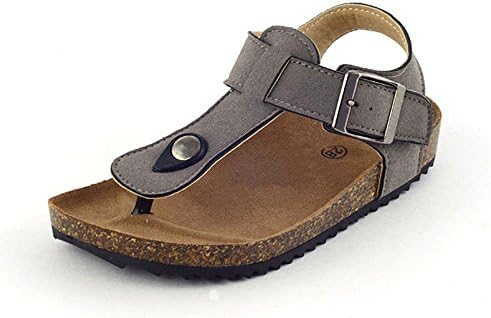 VLLY Unisex Child's Flip-Flops Slingback Ring Open Toe Cork Sandals (FBA)