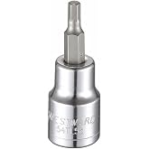 Socket Bit, Steel, 3/8 in, TpSz 4 mm
