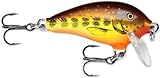 Rapala Mini Fat Rap 03 Fishing lure, 1.5-Inch, Hot Mustard Muddler
