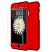 Auroralove iPhone 6/6s Full Body Hard Case-Aurora Red Front and Back Cover with Tempered Glass Screen Protector for iPhone 6/6s 4.7 Inch