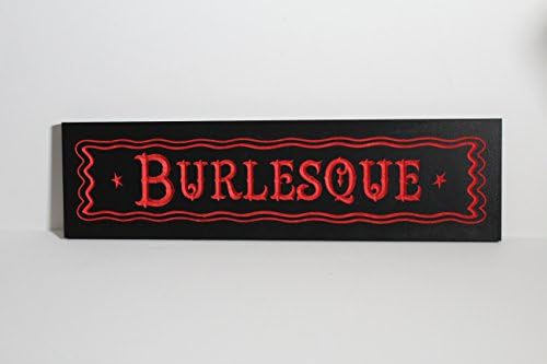 Large Burlesque Carved Sign With Stars | Art Nouveau Strip Tease Private Show Exotic Dancer Sexy Showgirl Flapper
