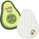 Hello Avocado - Shaped Thank You Cards - Fiesta Party Thank You Note Cards with Envelopes - Set of 12