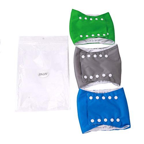 EH-LIFE 3pcs Male Dog Belly Bands,Washable Dog Diapers,Durable Comfortable Stylish Dog Wraps