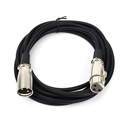 SiYear 10FT XLR male plug to XLR Female jack 3 Pin Microphone Extension Cable for Amplifiers,Preamp,Mixer,Speaker etc (3M)