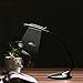Superproducts LED Desk Lamp, Modern Stylish Dolphin Designed Portable Book Reading Light, LED Eye Table Lamp with Three Gear Touch Control Studying,Working,Camping,USB Charging Port - Black