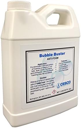 Bubble Buster Anti Foam Concentrate 32oz Quart Defoamer for Hot Tub Spa Pools Fountains