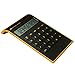 yescool Calculator, Slim Elegant Design, Office/Home Electronics, Dual Powered Desktop Calculator, Solar Power, 10 Digits, Tilted LCD Display, Inclined Design, Black (Slim)