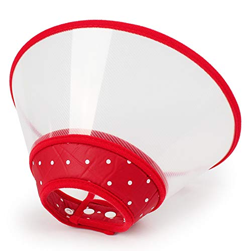 Xeminor Restoration Cone Collar for Dogs and Cats Clear Padded Protection Collar with Soft Edge Breathable - Thumbnail 3