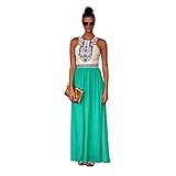 Chen Women Summer Boho Long Maxi Evening Party Dress Sleeveless Beach Dresses