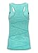 DISBEST Sports Tank Top, Women's Performance Stretch Quick Dry Yoga Workout Running Racerback Tank with Removable Pads,Fluorescent Green,M/US 6