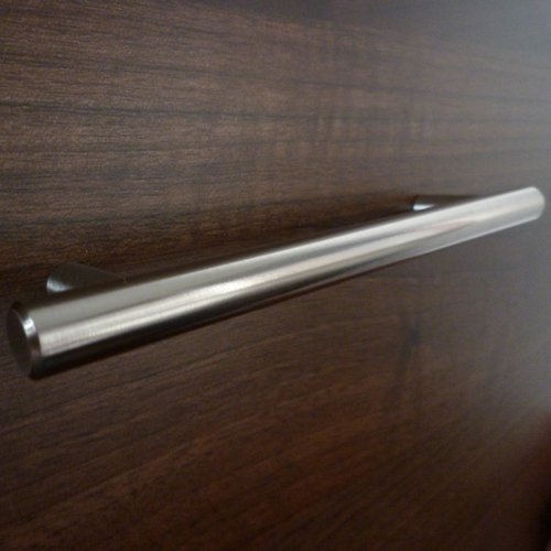 20 x Brushed Steel T Bar Kitchen Door Handles 128mm Hole centres by ap Office Solutions ltd