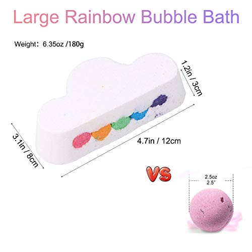 Magical Rainbow Cloud Bath Bombs Colorful Set of 1 Fizzy 180 g