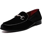 LCQL Men's Luxury Velvet Penny Loafer Shoes Noble Slip-on Suede Loafers Smoking Slippers Plus Size 7-13
