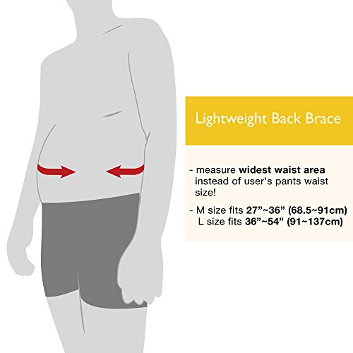 Bracoo Adjustable Back Brace,Breathable,Firm Support for Lower Back Strain,Small/Medium
