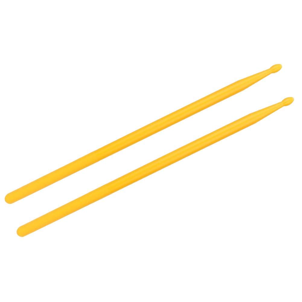 Coloured 2pcs Drum Sticks, Professional Nylon Drum Sticks, Craft Impact Resistance Practical for Beginners Professionals(yellow)