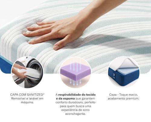 Colchão Queen Luuna Original Cooling Firme 26cm, 4 camadas, 10 Anos gar