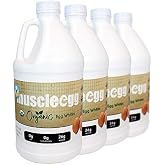 4 Half-Gallons Plain Organic MuscleEgg Liquid Egg Whites