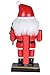 Clever Creations Traditional Wooden Collectible Chubby Santa Nutcracker, Festive Christmas Décor Perfect for Shelves and Tables