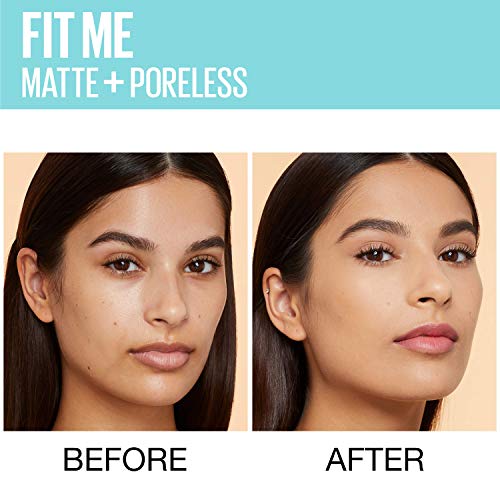 Maybelline Fit Me Matte + Poreless Liquid Foundation Makeup, Natural Beige, 1 fl; oz; Oil-Free Foundation - Image 7