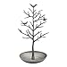 HQdeal Antique Silver Birds Tree Jewelry Stand Display Earring Necklace Holder Organizer Rack Tower (Antique silver)