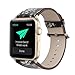 TCSHOW 40mm 38mm Soft PU Wave Style Replacement Strap Wrist Band with Silver Metal Adapter Compatible for Apple Watch Series SE/6/5/4/3/2/1(Not fit for iWatch 44mm/42mm)