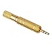 eBoot 2 Pack Headphone Adapter 6.35 mm (1/4 Inch) Male to 3.5 mm Female Stereo Adapter Plus 3.5 mm Stereo Male to 6.35 mm (1/4 Inch) Stereo Female, Gold Plated
