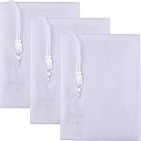 3 Pack 24 x 16 Inch Fine Mesh Bag Pull-N-Lock Cord Vacuum Pool Cleaner, Fits Leaf Eater, Leaf Catcher, Leaf Gulper, Leaf Bagger, Leaf Master