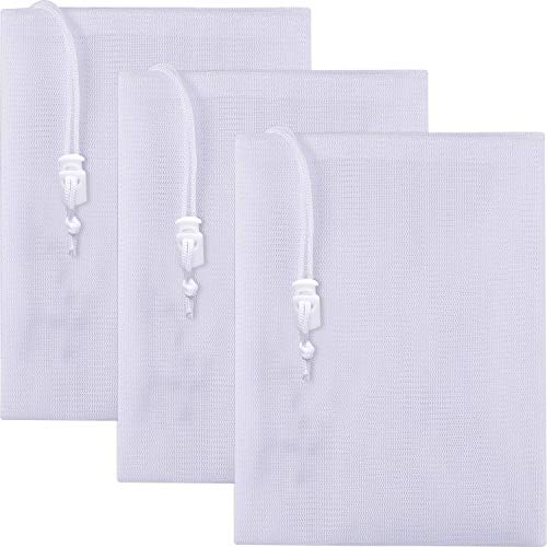 3 Pack 24 x 16 Inch Fine Mesh Bag Pull-N-Lock Cord Vacuum Pool Cleaner, Fits Leaf Eater, Leaf Catcher, Leaf Gulper, Leaf Bagger, Leaf Master